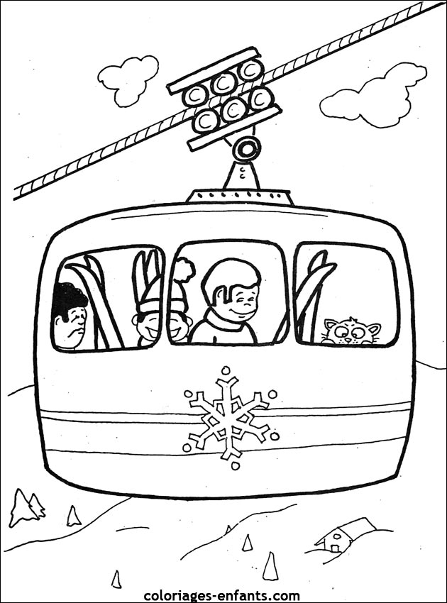 Les coloriages de ski sur  coloriages-enfants.com