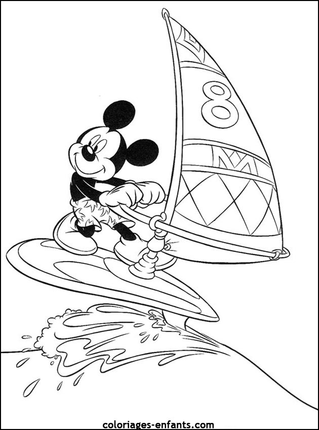 Les coloriages de sports-aquatiques sur  coloriages-enfants.com