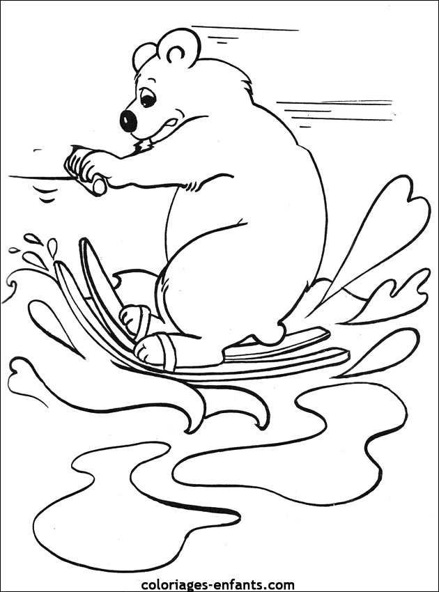 Les coloriages de sports-aquatiques sur  coloriages-enfants.com