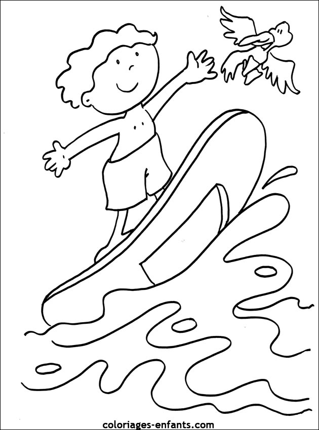 Les coloriages de sports-aquatiques sur  coloriages-enfants.com