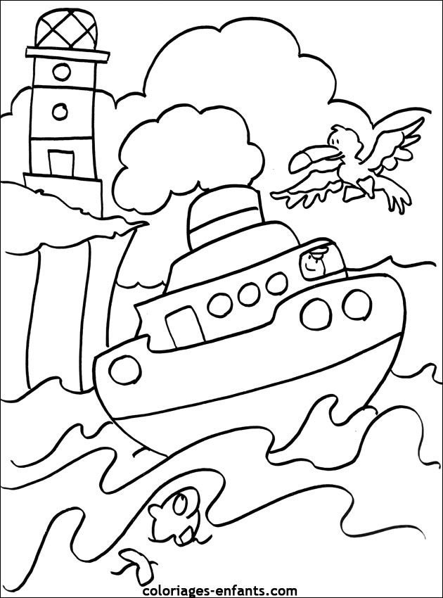 coloriages de bateaux