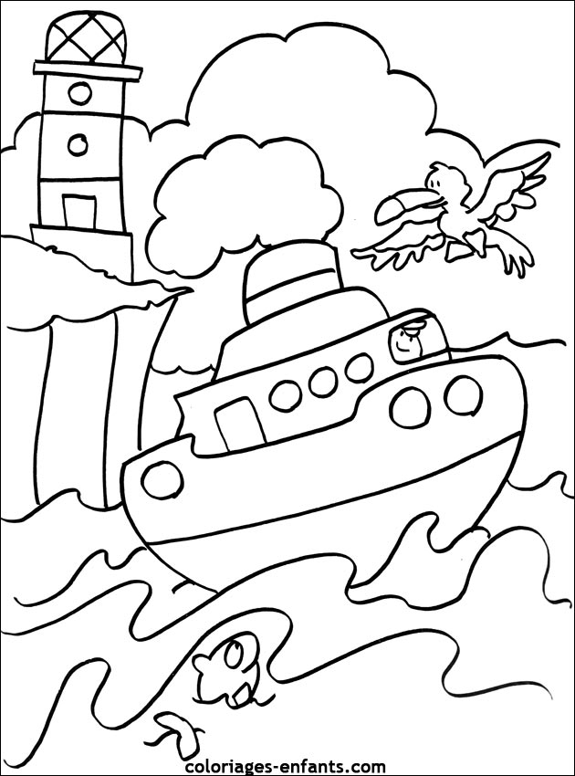 coloriages de bateaux