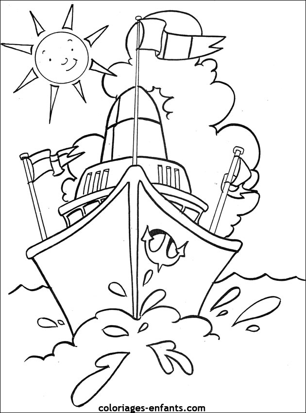 coloriages de bateaux