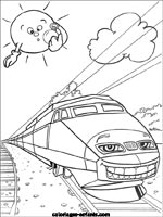 Coloriages de trains