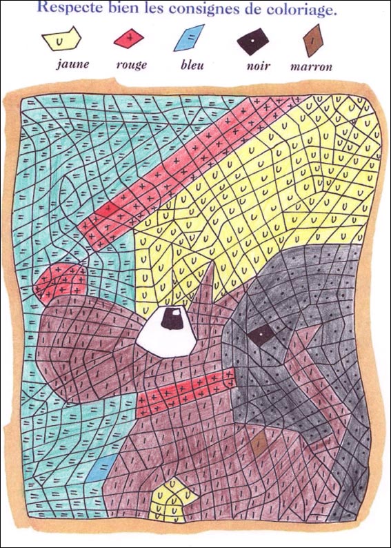 solution des coloriages magiques