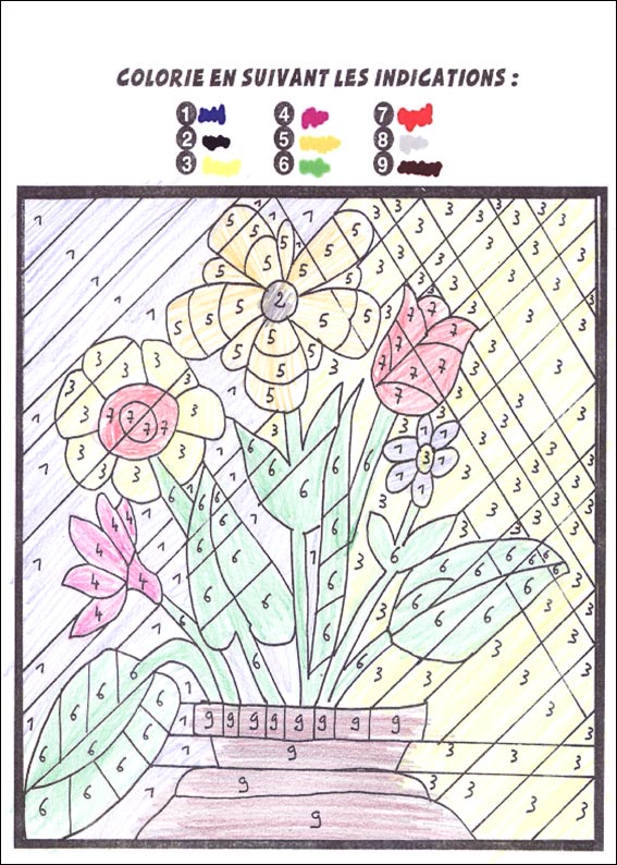 solution des coloriages magiques