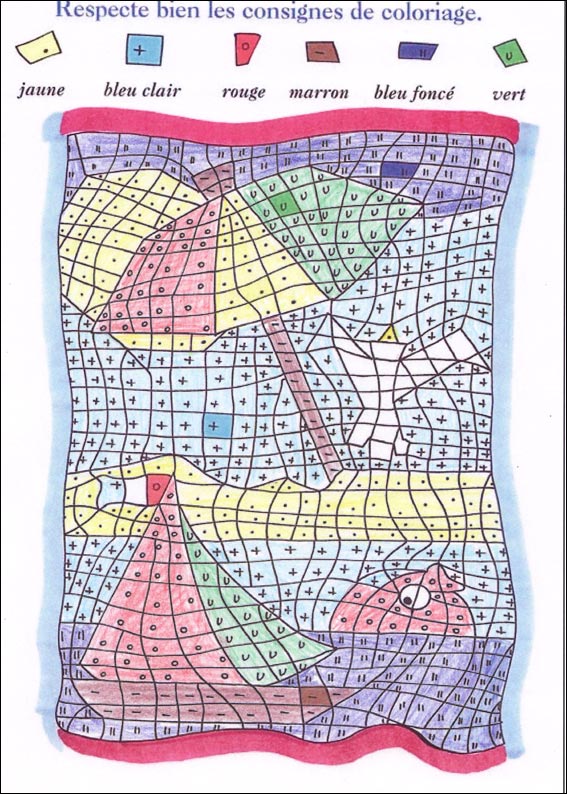 solution des coloriages magiques