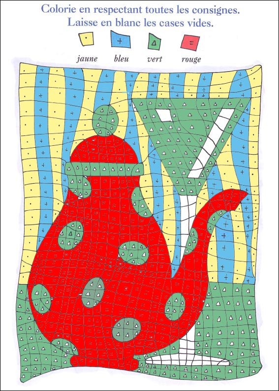 solution du coloriage magique