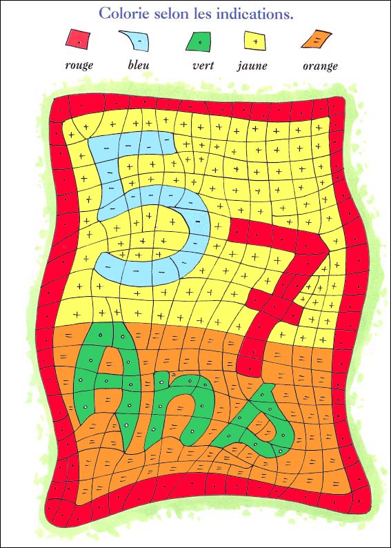 solution des coloriages magiques