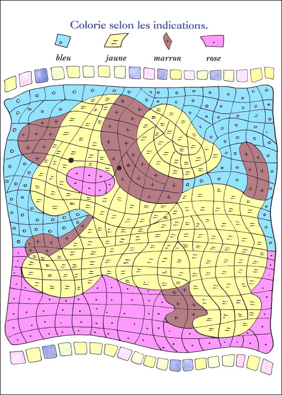 solution du coloriage magique