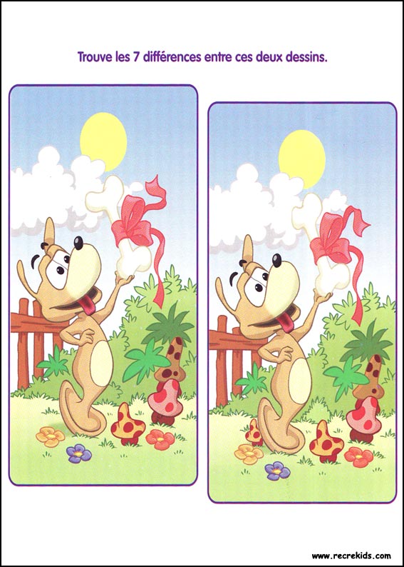 jeu des 7 erreurs � imprimer