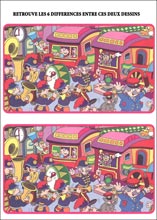 Imprime le jeu et trouve les diff�rences entre ces deux dessins