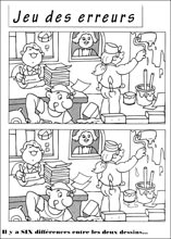 Jeux des erreurs &agrave; imprimer 