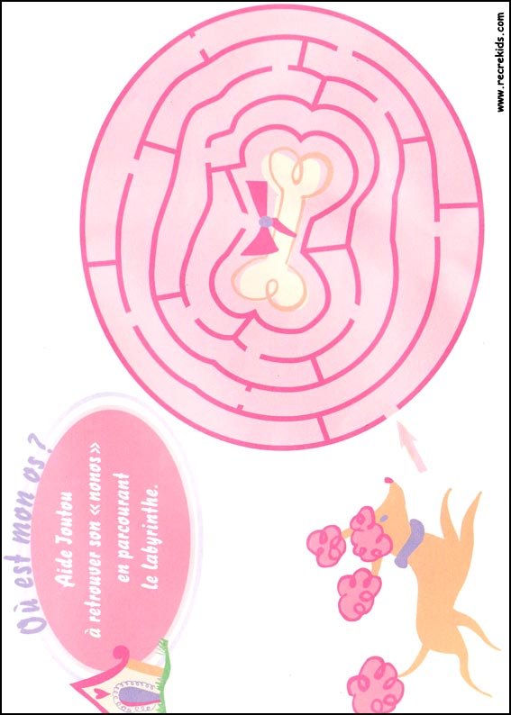 Jeu du labyrinthe &agrave; imprimer