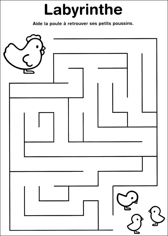 Jeu du labyrinthe &agrave; imprimer