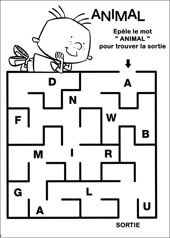 Jeu du labyrinthe &agrave; imprimer