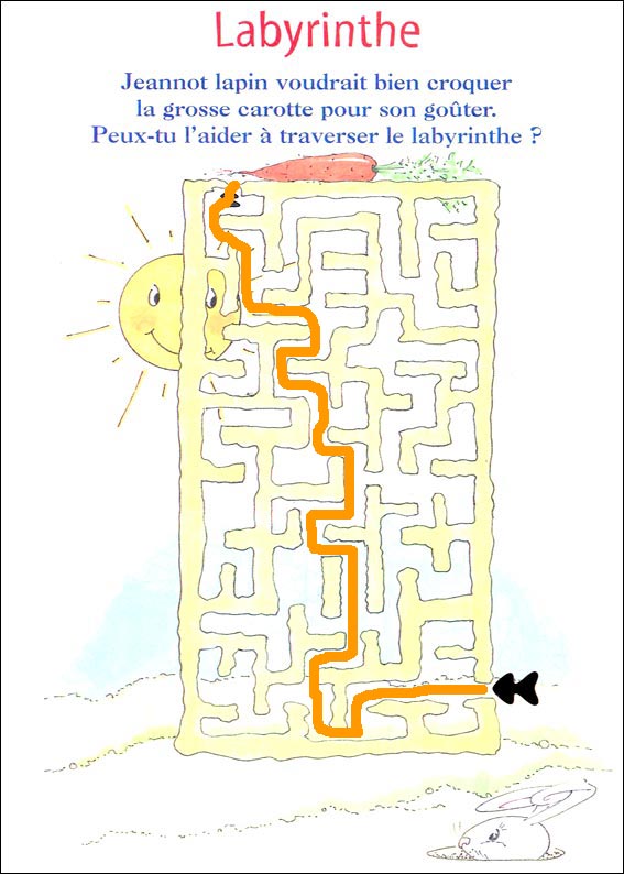 solution du Labyrinthe � imprimer