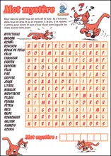 Mot myst&egrave;re &agrave; imprimer