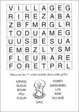 Mot myst&egrave;re &agrave; imprimer