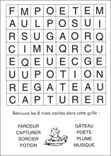 Mot myst&egrave;re &agrave; imprimer