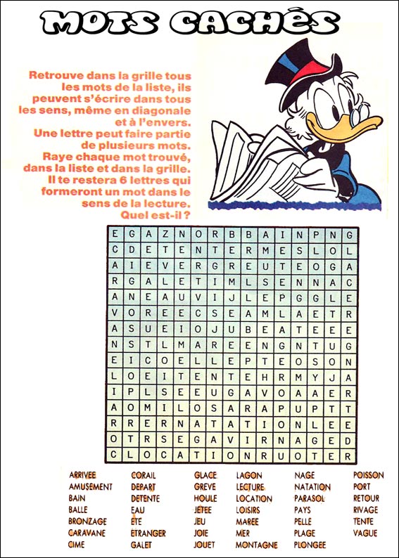 Jeu du mot myst&egrave;re &agrave; imprimer