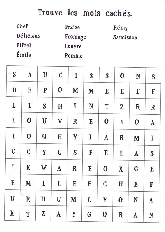 Jeu du mot myst&egrave;re &agrave; imprimer