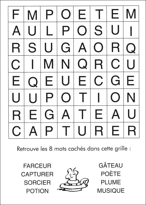 Jeu du mot myst&egrave;re &agrave; imprimer