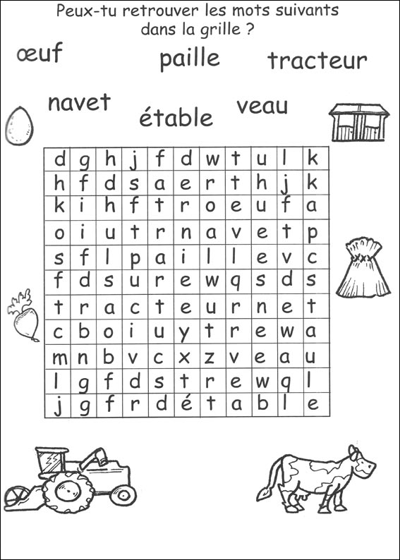 Jeu du mot myst&egrave;re &agrave; imprimer