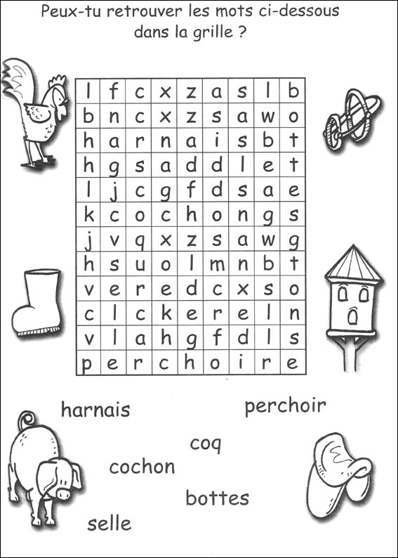 Jeu du mot myst&egrave;re &agrave; imprimer