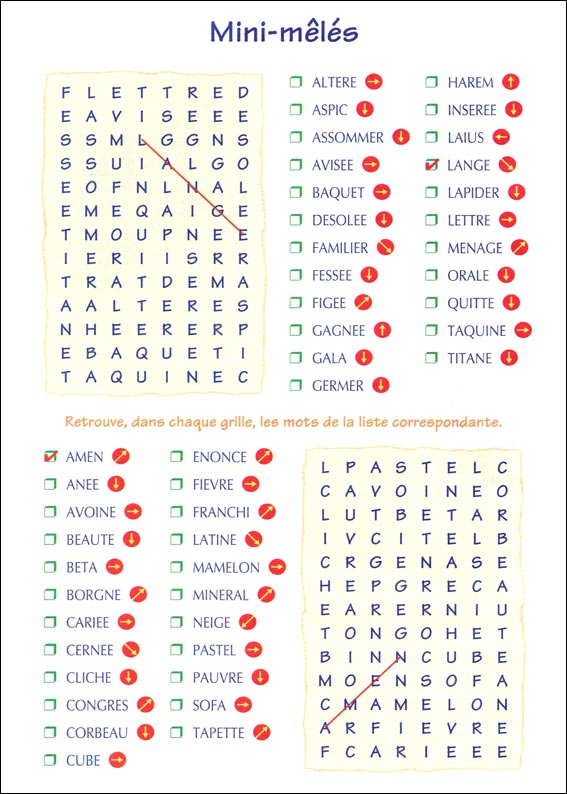 Jeu du mot myst&egrave;re &agrave; imprimer