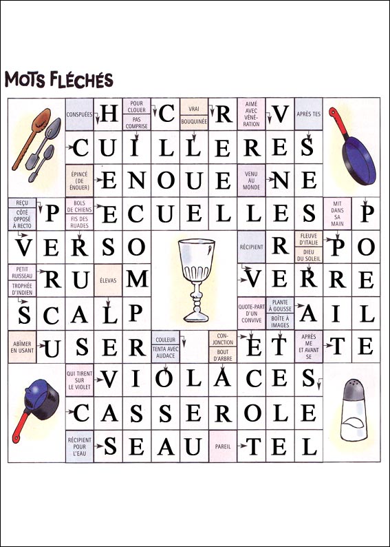 solution des Mots fl�ch�s