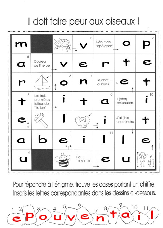 solution des Mots fl�ch�s