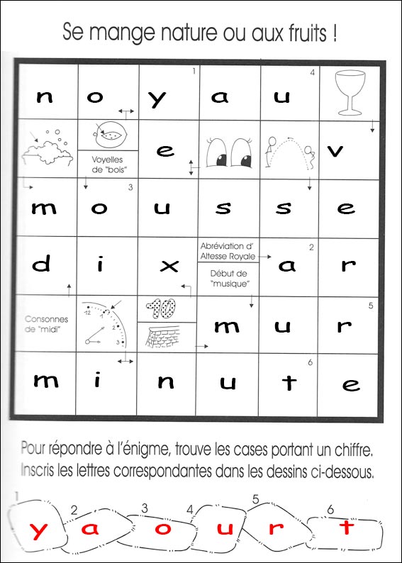 solution des Mots fl�ch�s