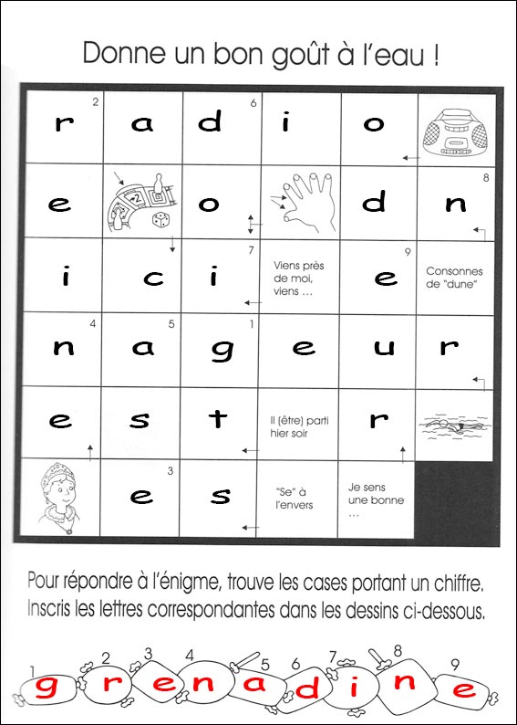 solution des Mots fl�ch�s