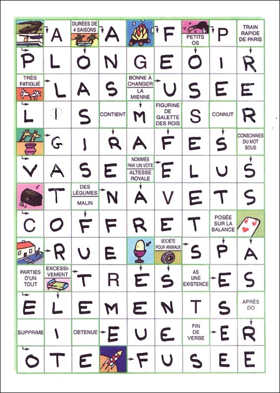 solution des Mots fl�ch�s