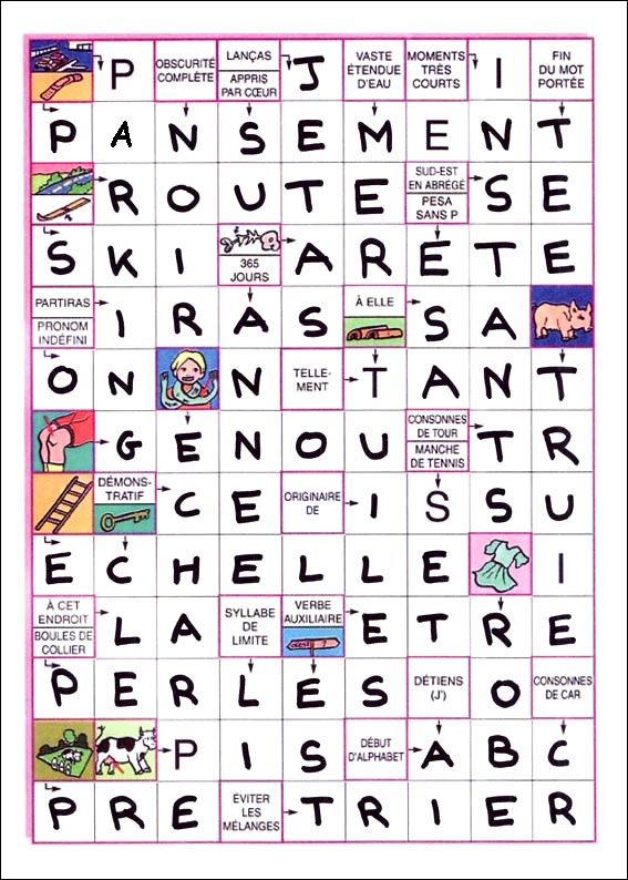 solution des Mots fl�ch�s