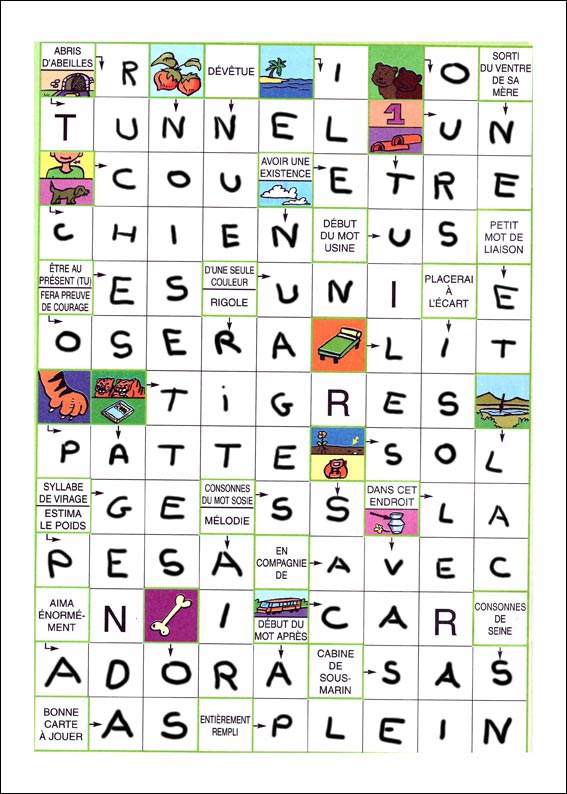 solution des Mots fl�ch�s