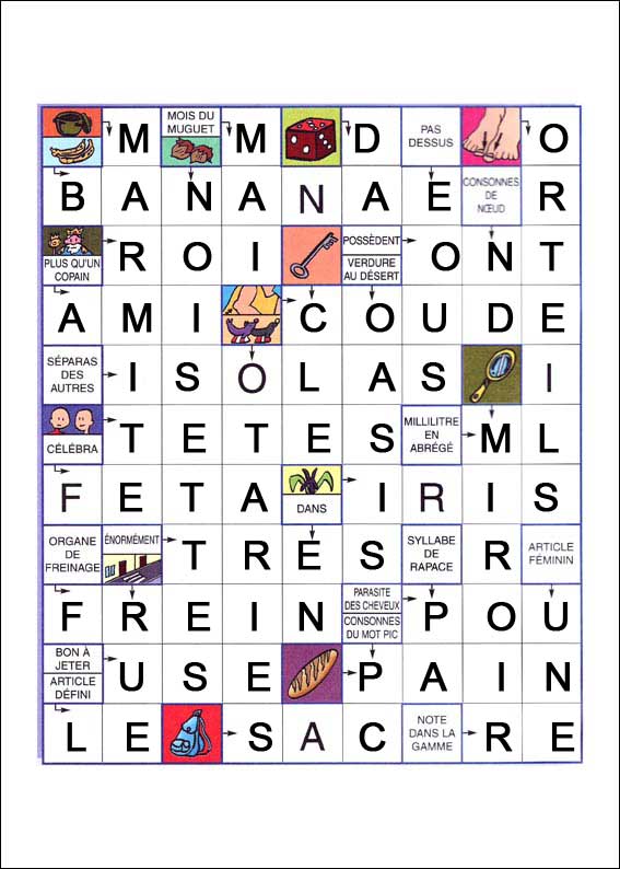 solution des Mots fl�ch�s