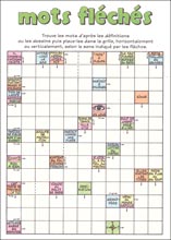 Mots fl&eacute;ch&eacute;s &agrave; imprimer