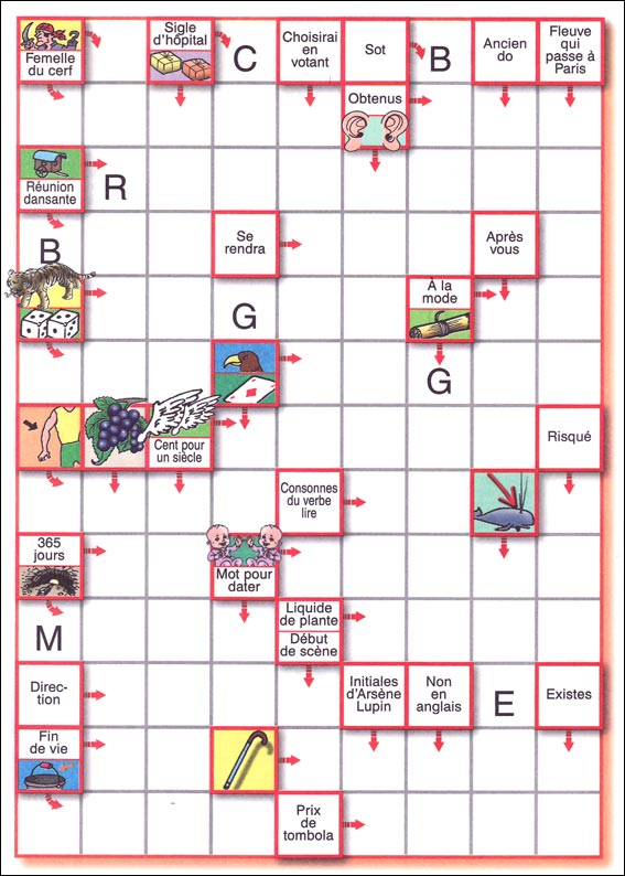 mots fl&eacute;ch&eacute;s &agrave; imprimer