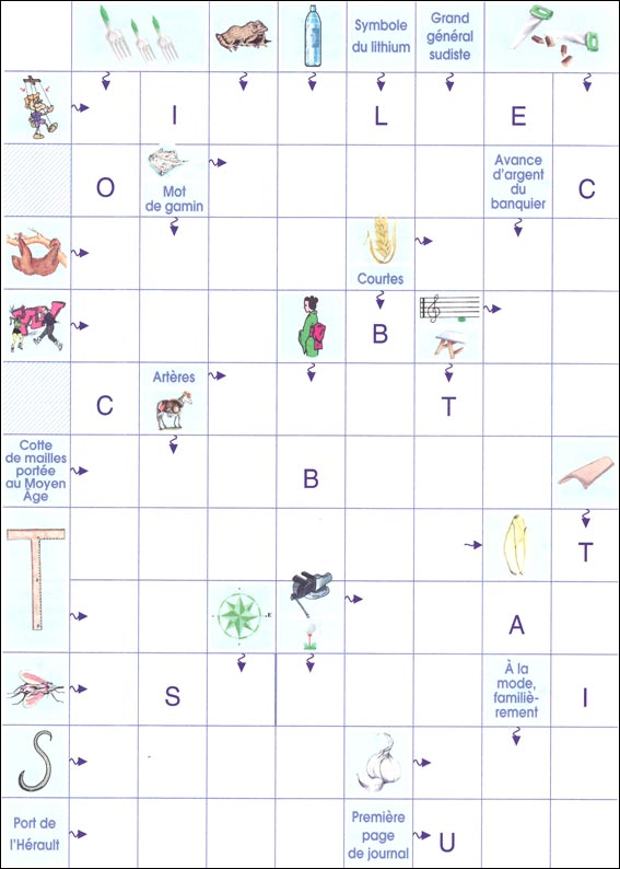 Mots fl&eacute;ch&eacute;s &agrave; imprimer