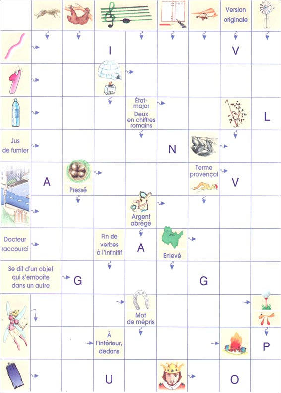 Mots fl&eacute;ch&eacute;s &agrave; imprimer