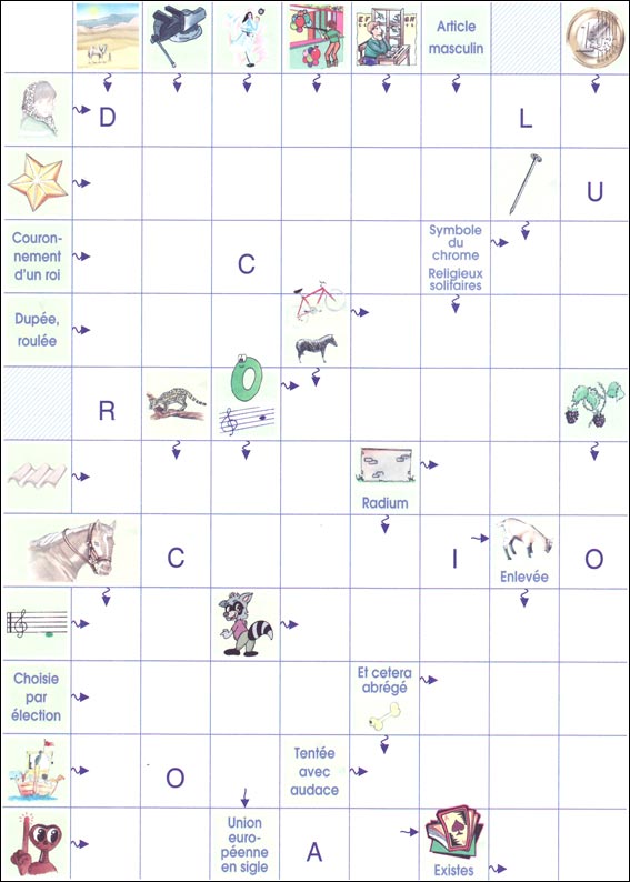 Mots fl&eacute;ch&eacute;s &agrave; imprimer