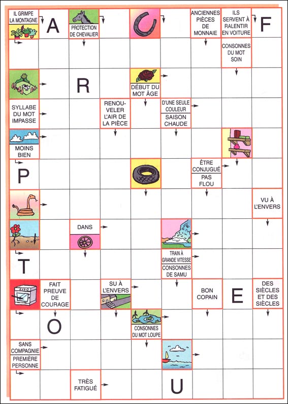 Mots fl&eacute;ch&eacute;s &agrave; imprimer