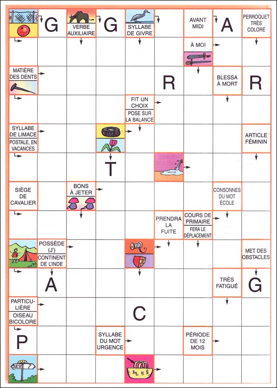 Mots fl&eacute;ch&eacute;s &agrave; imprimer
