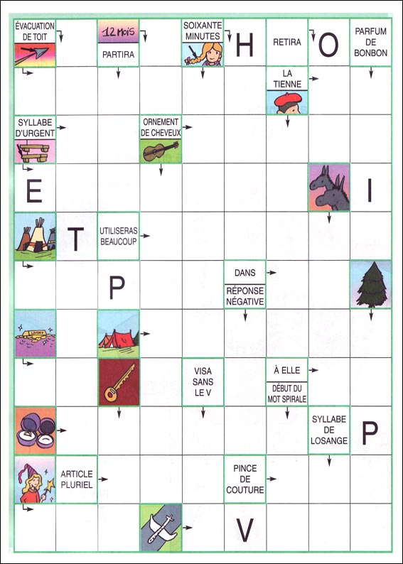 Mots fl&eacute;ch&eacute;s &agrave; imprimer