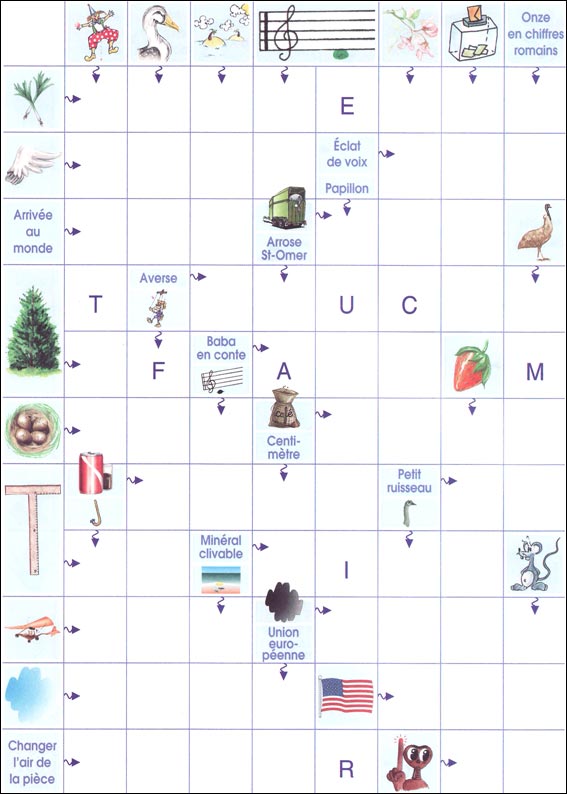 Mots fl&eacute;ch&eacute;s &agrave; imprimer