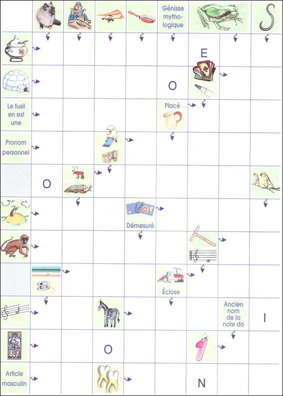 Mots fl&eacute;ch&eacute;s &agrave; imprimer