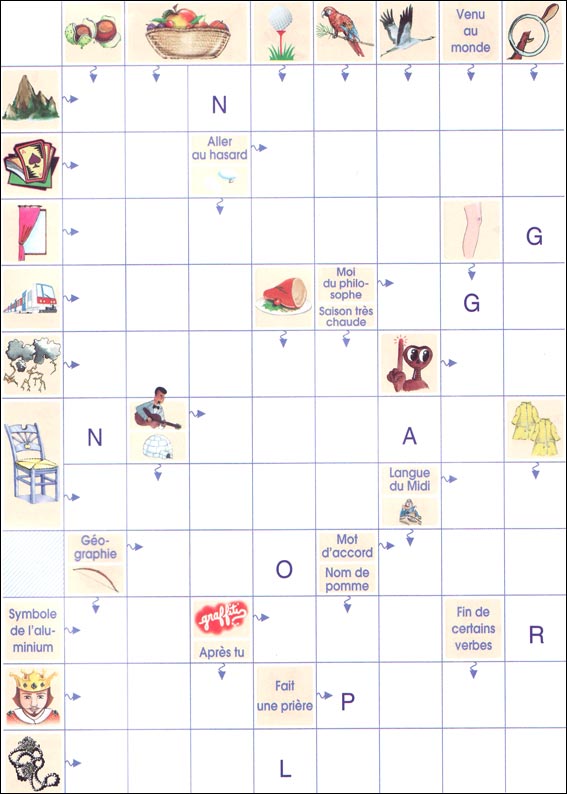 Mots fl&eacute;ch&eacute;s &agrave; imprimer