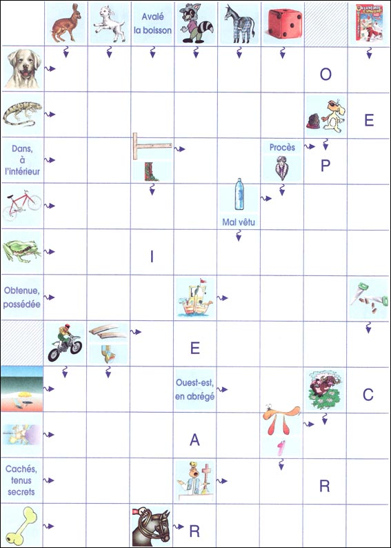 Mots fl&eacute;ch&eacute;s &agrave; imprimer